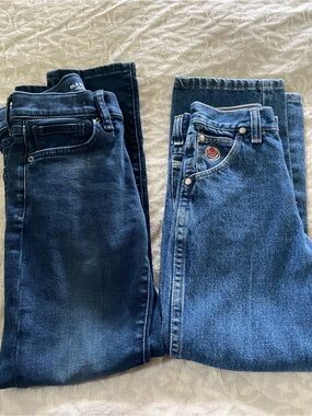 Boys Lot of 2 Denim Jeans - Dark & Medium Blue. Wrangler Twenty X & Old Navy
